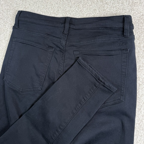 Swet Tailor Pants Mens 34x32 Navy Blue Soft Stretch 5 Pocket Skinny Chinos - Picture 5 of 5